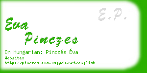 eva pinczes business card