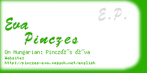 eva pinczes business card